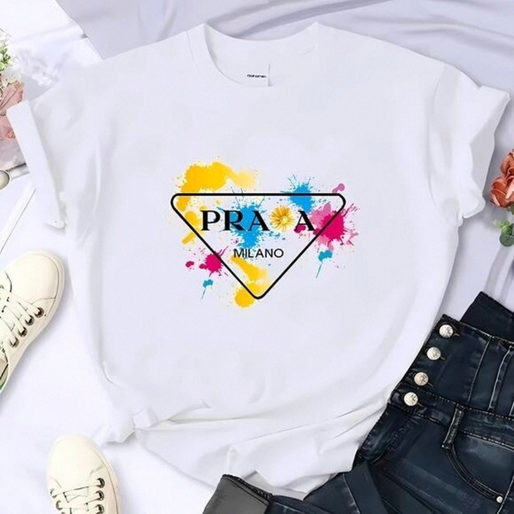 Milano Kids White Tee with Colorful Graphic